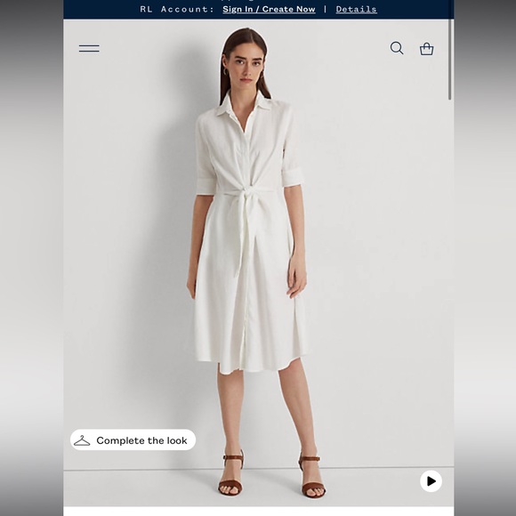 Ralph Lauren Dresses & Skirts - NWT Ralph Lauren White Linen Dress Size 6